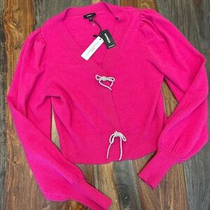 Express pink knit sweater